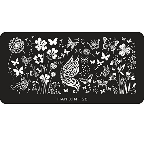 Susenstone Butterfly Nail Art Sticker Stamping Plates DIY Decoration
