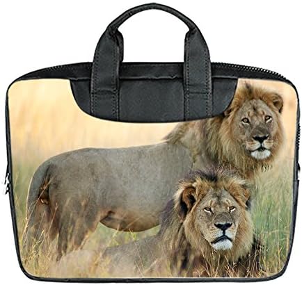 Custom 13.4 Inch Imported Fabric Laptop Stylish Portable Shoulder Messenger Business Bag Diy Lion Design