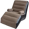 CLUB BOLLYWOOD® Inflatable Chair Sofa PVC Soft Folding Lazy Sofa for Home Bed Indoor Outdoor Brown | Furniture | Sofas Loveseats & Chaises| Sofas Loveseats & Chaises|1 Inflatable Sofa with Armrests
