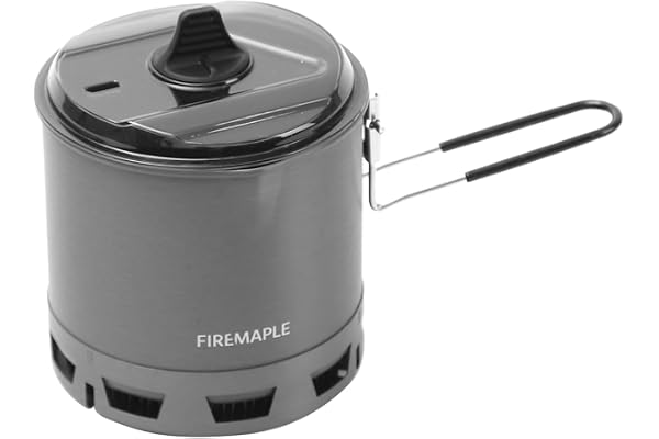 Fire-Maple G2 Petrel Ultraléger 750ml Pot de Camping Léger Extérieur Haute Efficacité Pliable Pot d'Echangeur de Chaleur Portable pour Randonnée Voyage(184,5g)