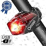 【Kinderleicht zu montieren】LED-Fahrradrücklicht inklusive 2 Halte-Pads. Größe S: Umfang 25-32mm, Größe L: Umfang 32-42mm. Patentierter 