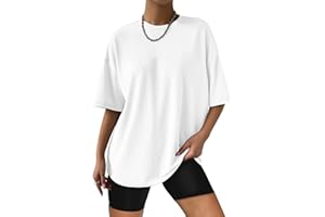 AirMood Camiseta de Manga Corta para Mujer, de Gran tamaño, Holgada, de Verano