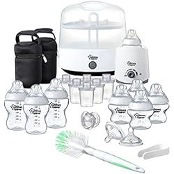 Tommee Tippee - Juego completo de accesorios para alimentación de bebé blanco