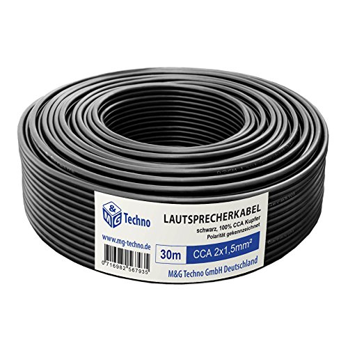 Câble Enceinte M&G Techno – 2 X 30 M – Cuivre 4 Mm² – Neuf
