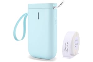 YuLinca Stampante Etichette Bluetooth Etiquetadora Termica Mini Portatile Etichettatrice con Nastro Adesivo D11 Label Maker, compatibile con iOS e Android (verde)