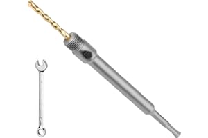 HSAWBIT SDS Plus, codolo di prolunga per corone, lunghezza 300 mm, con filettatura M22, con punta di centraggio