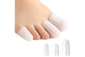 Bukihome 16 PCS Toe Protectors, Silicone Toe Caps Toe Sleeve Protectors, Prevent Pain Relief for Corns, Blisters and Ingrown Toenails (4 Large Size + 8 Medium Size + 4 Small Size)