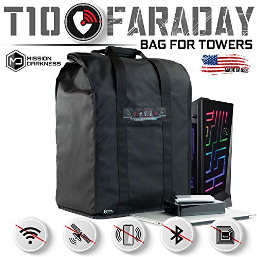 Mission Darkness T10 Faraday funda para Computer Torres//5. Generación apantallamiento para strafverfolgung y militar//Anti de Hacking, señal bloqueo, protección de datos