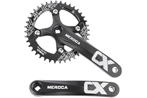 ENGWE MTB Pédalier VTT, Pédalier MTB à cône carré avec Bras de 170mm 104 BCD, Compatible avec Les vélos Mono-Vitesse et Les vélos 8/9/10/11 Vitesses, optionnel 32T/34T/36T/38T/40T/42T Chainring Crank Set