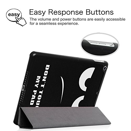 Fintie iPad Air Hülle Case – Ultra Slim Superleicht Schutzhülle Smart Shell Cover Tasche Etui mit Auto Schlaf / Wach und Standfunktion für Apple iPad Air, Don’t Touch - 5