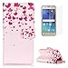 Price comparison product image CaseHome Samsung Galaxy J5 2016/J510FN Case [with Free Screen Protector],Premium PU Leather Wallet Design with [9 Credit Card Slots] Book Style Folio Flip Magnetic Closure Stand Feature Built-in Soft Rubber Bumper Full Body Protective Folding Leather Case Cover Skin Shell for Samsung Galaxy J5 2016/J510FN-Red Hearts Flowers