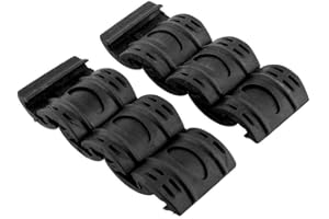 OAREA Tactical Airsoft ar 15 accesorios, 12 piezas de goma Picatinny Ladder Rail Panel Protector de mano resistente cubierta para caza