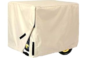 OUKENS Abdeckung für elektrische Generatoren (Outdoor Garden Patio Schutz für elektrische Generatoren passend für die meisten Generatoren 3000-5000 Watt(Beige)