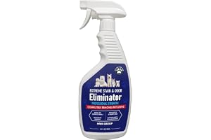 Extreme Stain & Odor Eliminator Professional Strength Deodorizing Spray for Pets odor and stain remover - Enzyme Formula for Tough Stains and Odors Cats & Dog Pee Feces Spot Cleaner Urine Destroyer