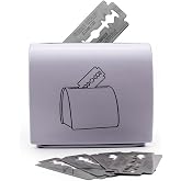 Safe Storage Waste Box for Metal Design Razors, Nature-Friendly Tiny Design, 50 Waste Razor Capacity, Razor Moth