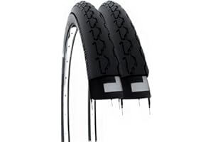 ECOVELO 2 COPERTURE 24 X 1 3/8 (37-540) COPPIA COPERTONI NERI GOMME PER CARROZZINA DISABILI CARROZZELLA CITY BIKE 24”