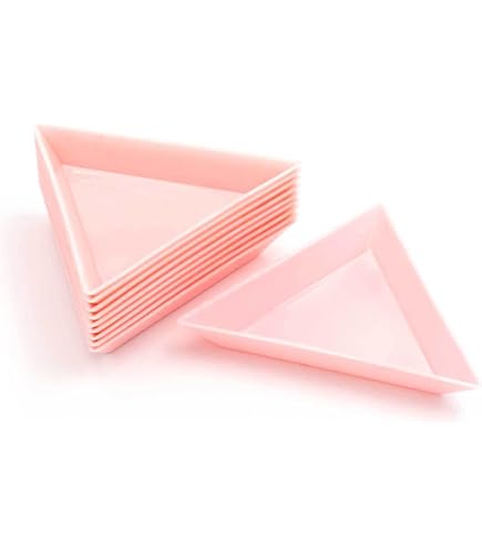 30 Dreieckige Sortiertabletts Aus Kunststoff – Ideal Für DIY, Nagelkunst, Strasssteine & Perlen, 7,2 X 7,2 Cm