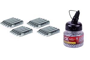 DataPrice Pack 20 bombonas CO2 12gr. Gamo + 1 Biberón de 1.500 Bolas BB´s. para Pistolas y Carabinas
