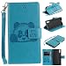 Produktbild Hülle für Sony Xperia XZ, Sony Xperia XZ Hülle / Handyhülle / Schutzhülle / Ledertasche / Tasche / Case / Cover / Flip Brieftasche, Anlike Geprägte Panda für Sony Xperia XZ (5,2 Zoll) Bookstyle Kartenfach Standfunktion Handytasche mit Abnehmbar Handy Lanyard für [Sony Xperia XZ (5,2 Zoll)] - blau