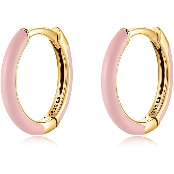 Orecchini Cerchio Donna Marlion Jewels – Argento 925 O Placcato Oro 18K, Colori Vivaci Con Pendente Sole, Ipoallergenici