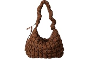 Sopxpvp Quilted Crossbody Bag, Quilted Tote Bags for Women, Lightweight Puffy Tote Bags with Zipper, Puffy Crossbody Bags for Women for Daily Use