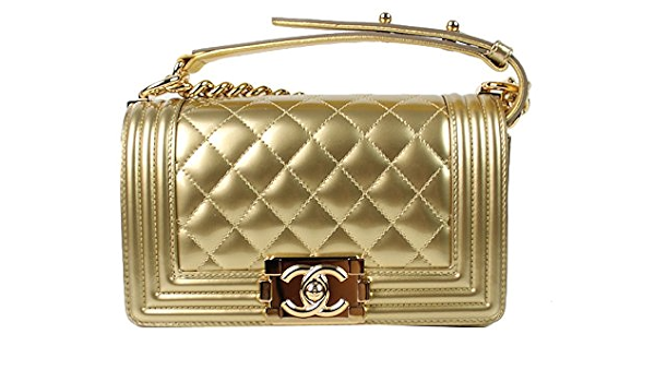chanel gold boy bag