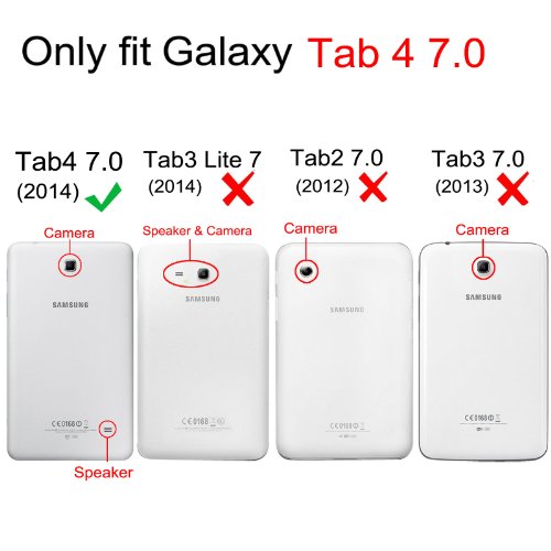 Fintie Samsung Galaxy Tab 4 7.0 Hülle – 360° Drehbarer Stand Smart Cover Case Schutzhülle Tasche Etui für Galaxy Tab 4 7.0 T230 T235 (7 Zoll) Tablet, Lila - 2