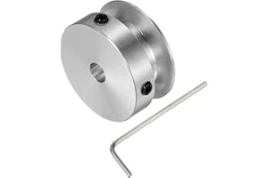 Kozelo Puleggia Cinghia - [Foro da 6mm x Diametro Esterno 30mm] Puleggia Guida V in Lega Alluminio per Cinghia Rotonda Pu da 6mm per Molti Progetti Trasmissione