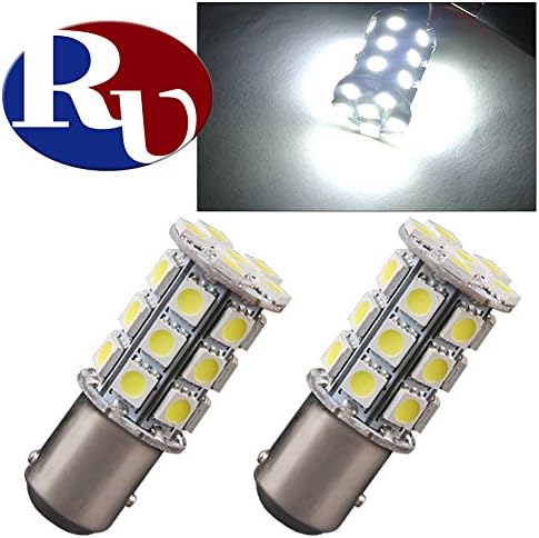 RVNI 2 X 1157 led 27-SMD LED Turn Signal Light Lamp Bulb LED Bulbs Tail Brake Stop White Light Bulbs BAY15D 5050 7528 2057 2357