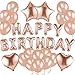 Produktbild Alohar 37 Stück Roségold Luftballons Party Dekoration - Geburtstagsfeier Konfetti Ballons Latex Transparente Ballons Folienballons für Geburtstag Party, Happy Birthday Ballons Banner