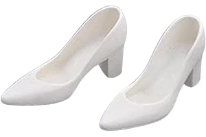F Fityle Zapatillas de muñeca BJD a Escala 1/6 Mini Realista de Cosplay Photo Prop Fashion Telleed Shoes High Heels Modelo para Figuras de 12 Pulgadas Cuerpo, Blanco