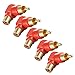 Generic RCA Right Angle Male to Female Adaptor Connector AV Audio/Video Cable Joint Coupler Pack of 5pcs Red RS.285.00