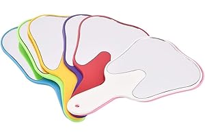 ORILAO 6 pezzi carino a forma di dente tenuto in plastica specchio di trucco specchio facciale regalo per le donne bambini