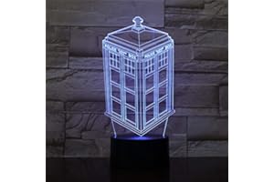 WOLOBOX Doctor Who Tardis lampa LED zmieniająca kolory, lampka nocna USB i dekoracja