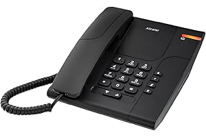 ALCATEL Temporis 180 PRO - Festnetztelefon für den professionellen Einsatz - Stummtaste - Visuelle Anrufanzeige - Verstellbare Lautstärke - Wahlwiederholungstaste - Büro-/Wandmontage - Schwarz