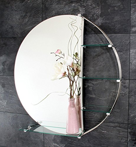 B-WARE - Badspiegel mit Ablagen 800 x 800 mm (VA10044)