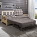 Produktbild Schlafsofa Campus braun natur Stoff Sofa Couch Massiv Holz Schlafcouch Bettfunktion