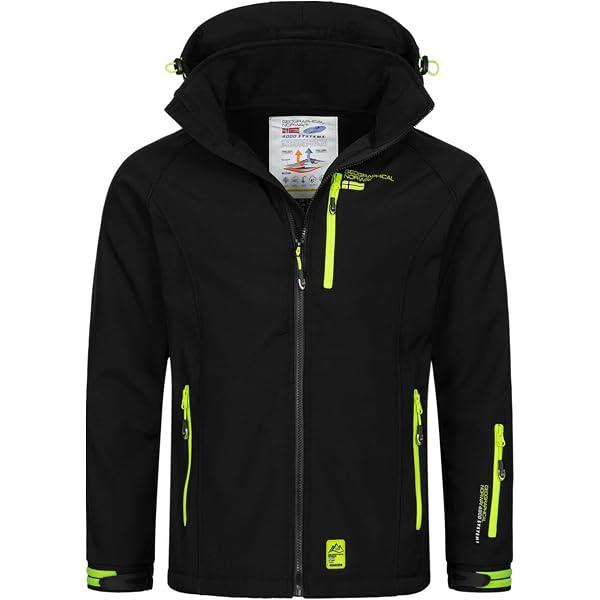 Geographical Norway Herren Trusty Men Softshell Jacke – Schwarz, Warm, Wasserdicht, Für Outdoor