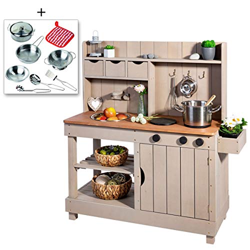 Preisvergleich Produktbild SUN Matschküche Entdecker, warmgrau - braun