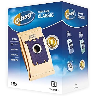 Electrolux E200M Accessoires Aspirateur S-Bag Classic 15 Sacs SynthÃ©tique MÃ©ga Pack