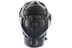 MYNCBD Justerbara lädermasker andningsbara huvudmasker cosplay huvud huva utomhusridning vindtät punk huvudbonad