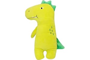JFAN Reposacabezas Coche Niño Protector Cinturon Coche Niños Cómodo Almohada de Dibujos Animados Adecuada para Niños y Adultos Viajes Talla única(Dinosaurio verde)