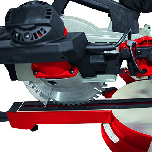 Einhell Zug Kapp Gehrungssäge TE-SM 2534 Dual (1800 W, Sägeblatt Ø 250 mm, Schnittbreite 310 mm, Softstart, schwenkbarer Sägekopf, Laser, LED-Licht) - 7