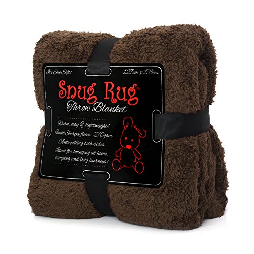 Snug Rug Gift House International Special Edition Luxury - Manta (Lana Sherpa), Color marrón
