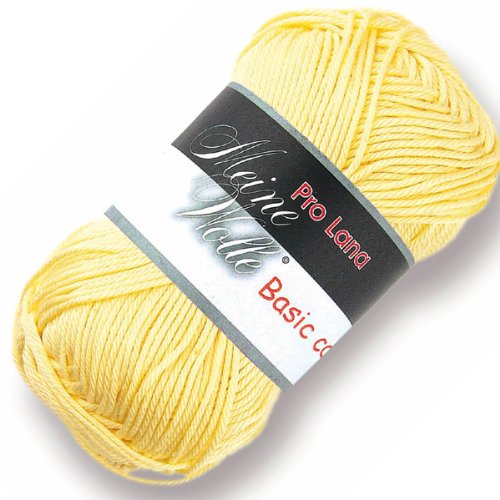 Basic Cotton - 50g - Farbe: 21, hellgelb (33 Farben erhältlich)