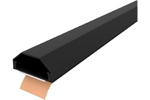 Onpira® Kabelkanal aus Aluminium in 5 Farben insgesamt in 40 Varianten zum auswählen (33x750mm, Schwarz Selbstklebend: Ja)