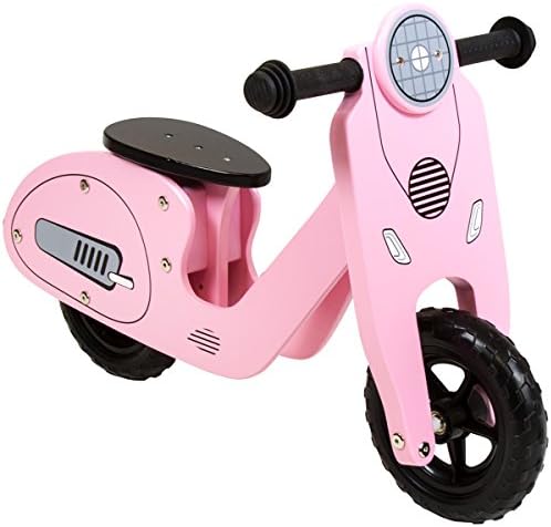 Charles Bentley Wooden Vespa Scooter Balance Bike Age 3+ - Pink