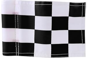 DRSUMLF Bandiere da Golf, Bandiere a Scacchi per buche da Golf, Bandiere Bianco e nero, Bandiere da Golf per esercitazioni, Bandierine, Resistente ai Raggi UV, per Esercizi Domestici e in Cortile