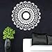 Produktbild Family Art Wandtattoo Mandala Yoga Applique Fashion Schlafzimmer Dekorieren Bohemian Design Wandaufkleber Haus & Garten Dunkelgrau L 57x57cm
