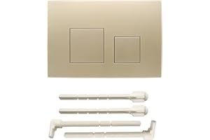 ACESOME ㅤ ACESOME Piastra di comando per WC compatibile con Geberit sigma01 sigma10 sigma20 sigma21 sigma30 sigma50 sigma60 piastra di comando plastica plastica per risciacquo a 2 quantità (oro)